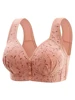 4PCS New Large-sized Pregnant Women's Breastfeeding Bra Comfortable Traceless Front Buckle Fixed Cup Thin Vest Style Underwear 5