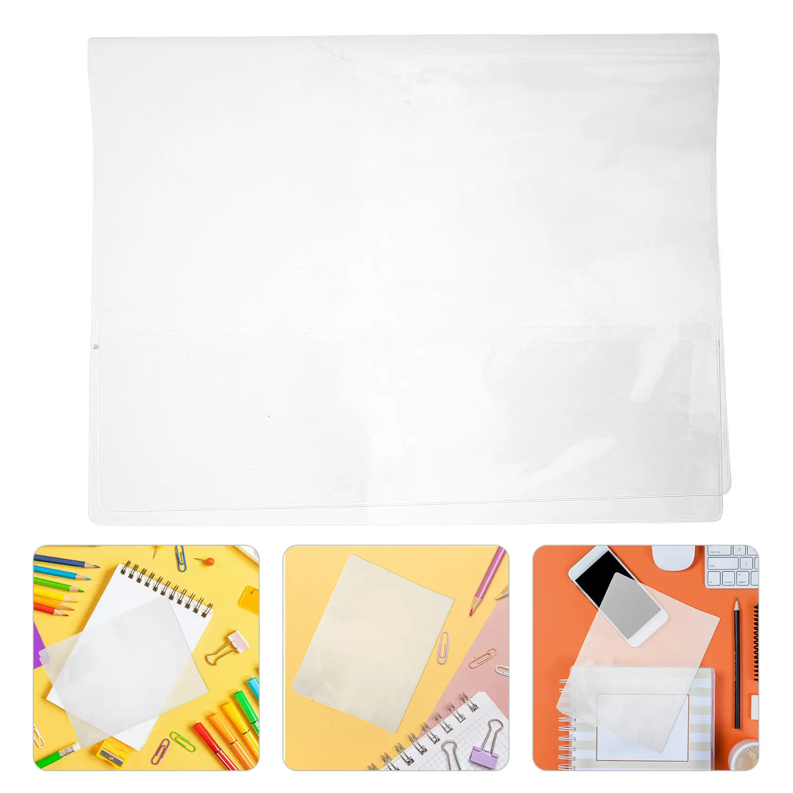 10 Pcs 서리로 덥은 책 표지 투명 노트북 슬리브 플라스틱 커버 보호기 Pvc 재사용 가능한 방진 저널 보호 도서관