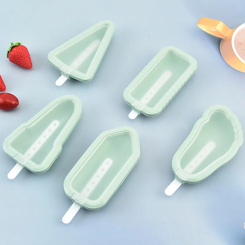 Diy Ice Cream Mold with Transparent Lid, Silicone Material, Homemade Popsicle Mold, One Handed Popsicle Tool, Ice Cream Mold