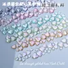 50pcs Ice Transparent Heart Changing Color Nail Charm Mixed Flat Bottomed Diamond Sequin Crystal Nail Charms Accessories 1