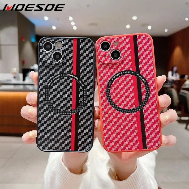 For Iphone 14 Pro Max 13 Pro 12 11 Luxury Carbon Fibre Soft