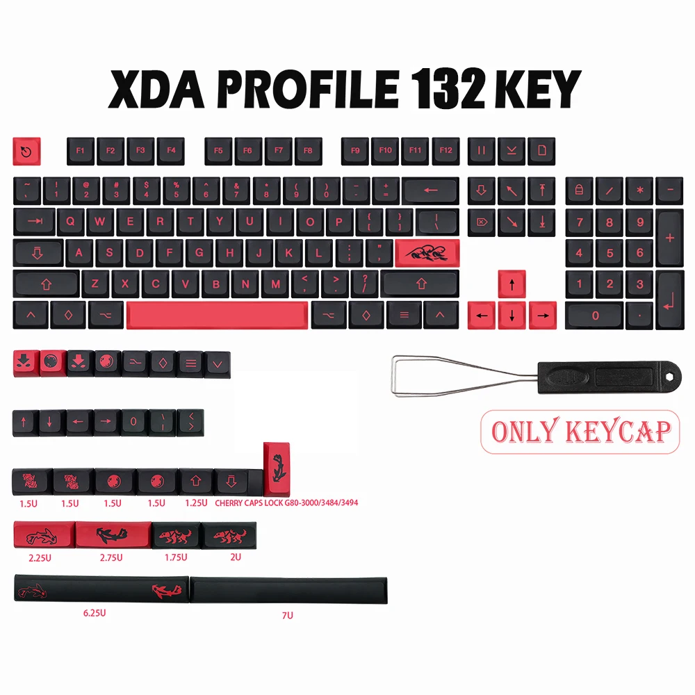 980 104 teclado mecânico gmk chave tampa 7u divisão barra de espaço