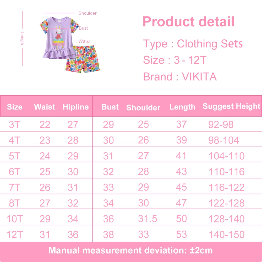 Purple Rabbit Girls Outfit Set 6