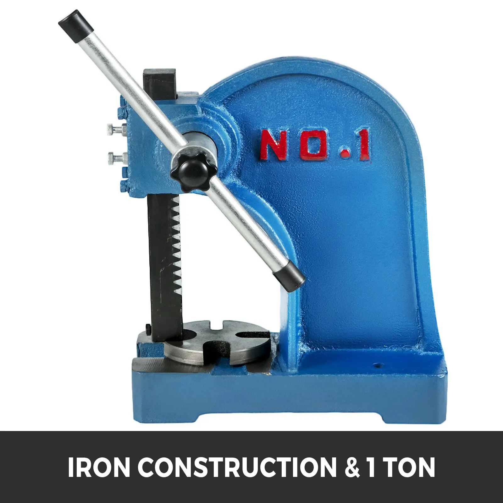 Arbor Press 1 Ton Manual Leverage Mountable Bearings Cast Iron for Riveting Squeezing Punching Bending Pressing
