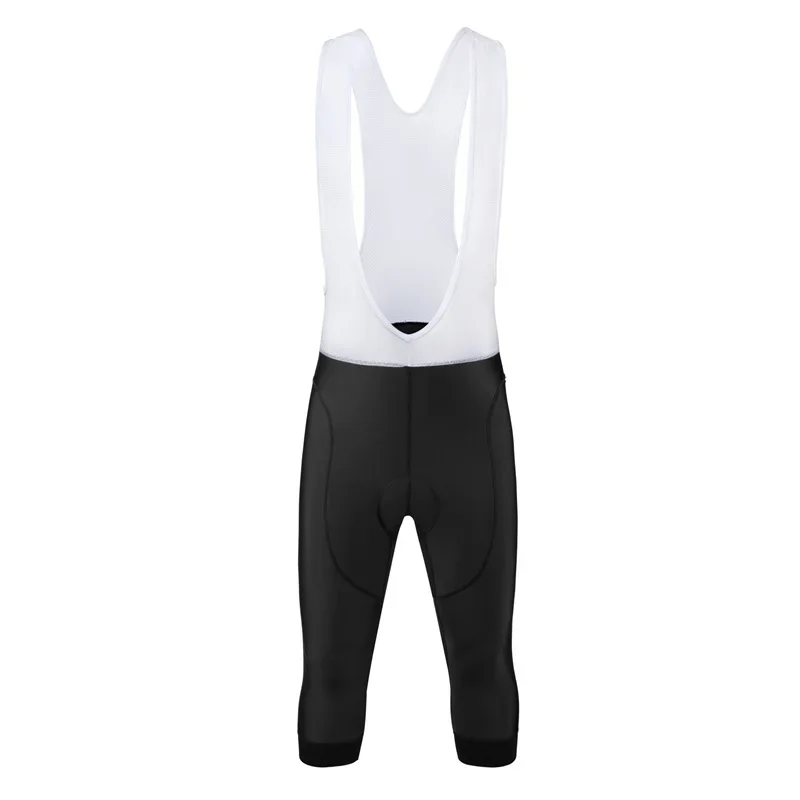 Black Men's Cycling Bib Shorts Summer 19D Gel Pad MTB Bicycle Pants 3/4 Trousers Shorts Outdoor Large MTB Bike Pants Quick Dry