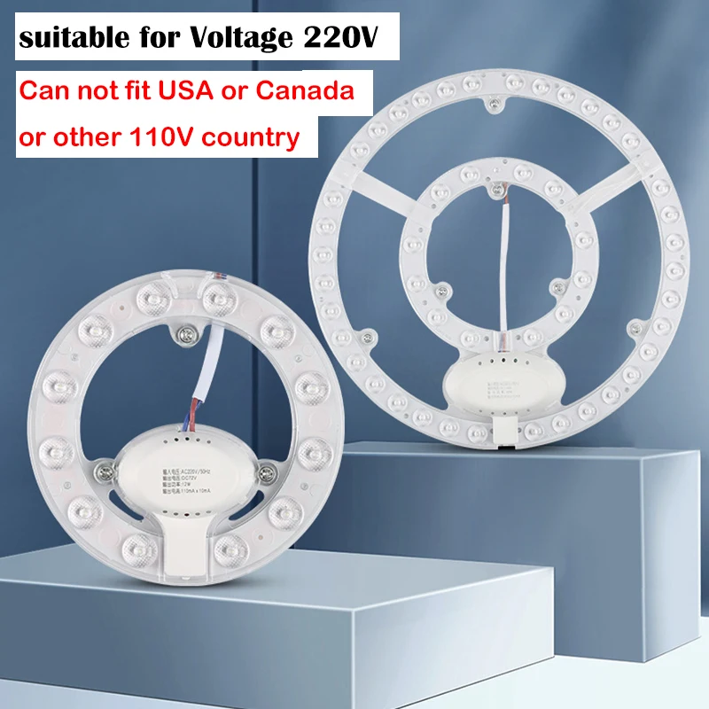 AC 220V 240V 12W 24W 36W 48w LED Lamp Chips PANEL Circle Light Round Ceiling Board led lamp,led chip,led light panel