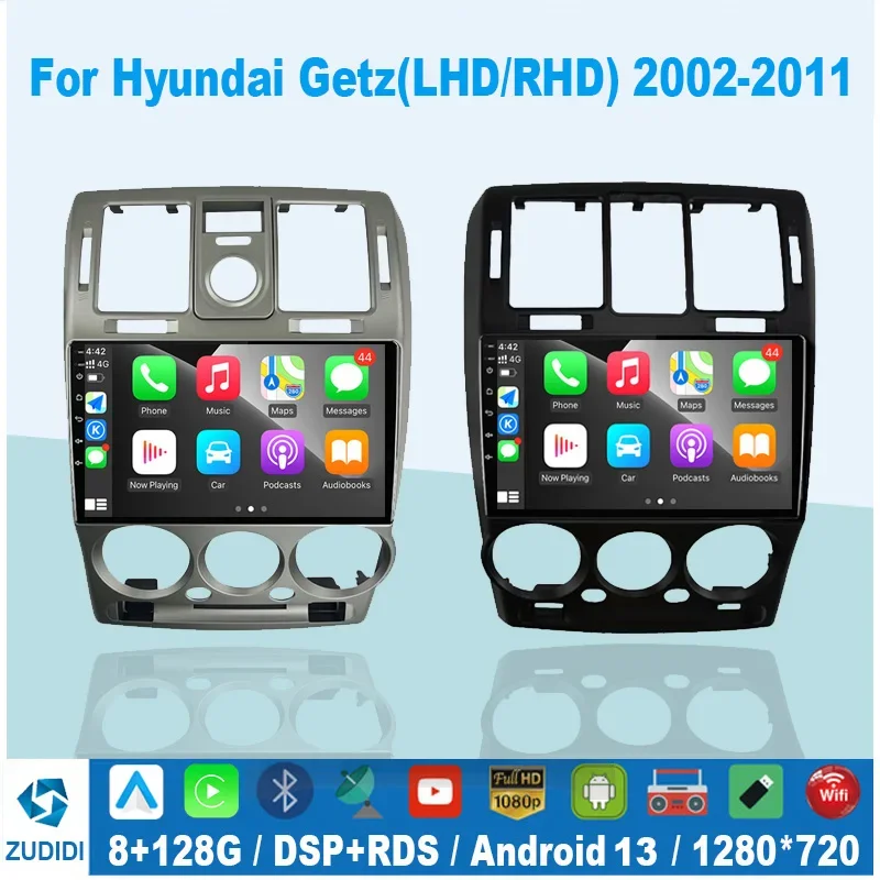 

Автомагнитола на Android 13 для HYUNDAI GETZ 2002-2011, автомобильная стереосистема, мультимедийный видеоплеер, навигация GPS, автомобильная Система Android, 2 Din, DVD