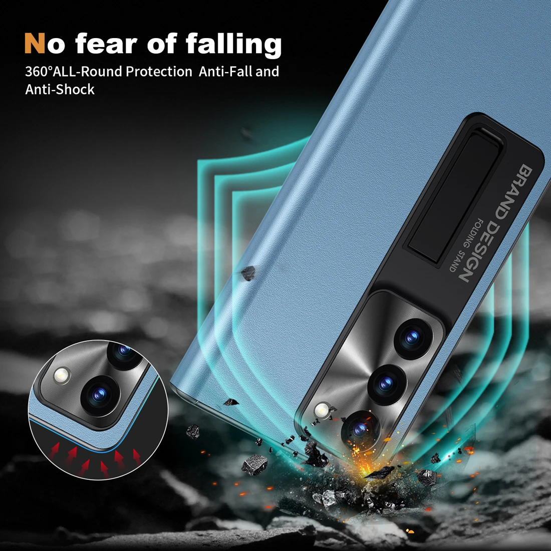 Genuine Leather Case for Samsung Galaxy Z Fold 5 Magnetic Hinge Protection Z Fold 4  Shockproof Phone Case with Screen Protector