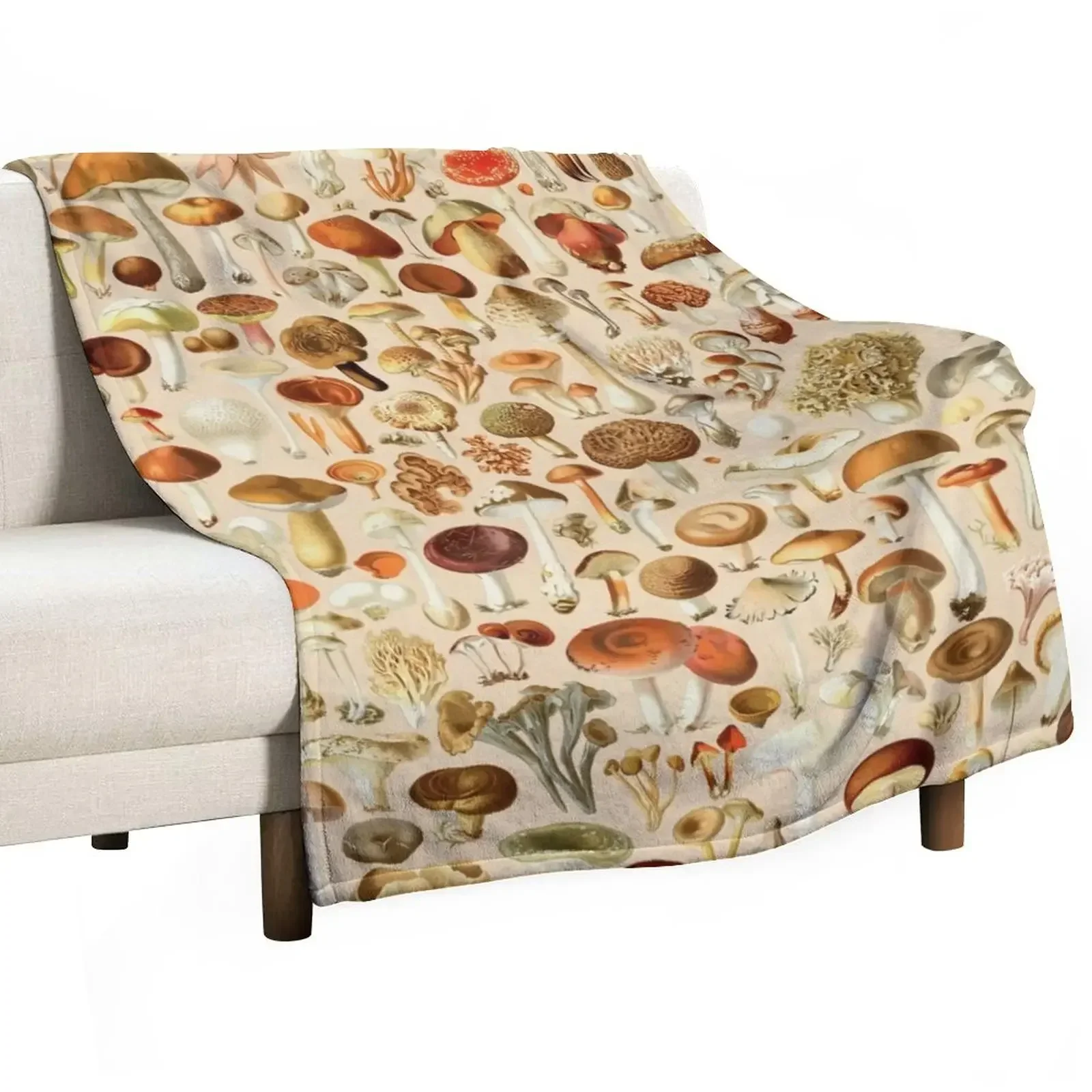 

Vintage Mushroom Designs Collection Throw Blanket warm for winter Quilt Bed covers Blankets