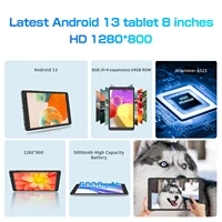 PRITOM 8 Inch tablet Android 14, Octa core, 8GB (4+4GB Virtual) RAM, 64GB ROM, 5GWi-Fi, with Protective Leather Case - Image 2