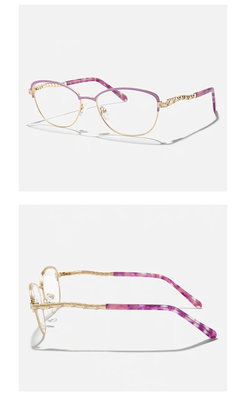 MERRYS DESIGN Frauen Klassische Retro Brille Rahmen Cat Eye Fashion Diamant Gläser Myopie Brillen S2419 – Detail 18