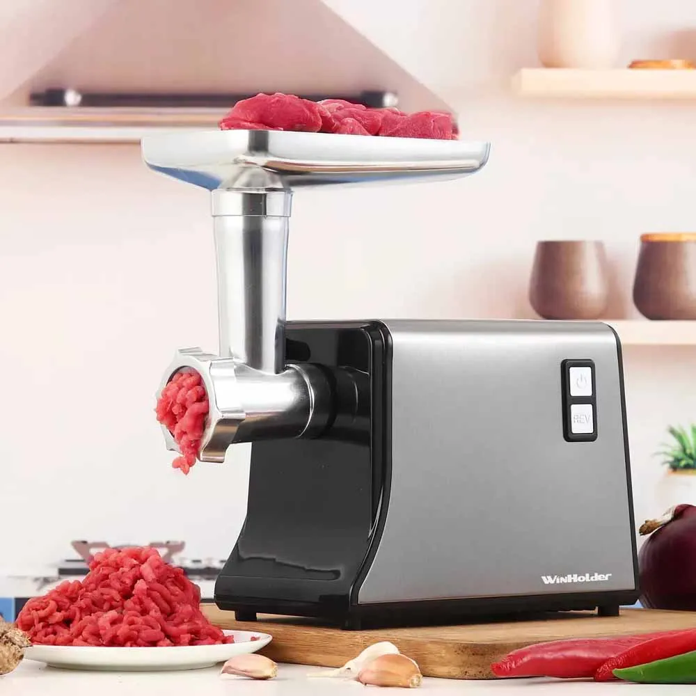 3200 Watts Large Kitchen Stainless Steel Electric Meat Grinder Multi-function Sausage Maker Filler Mincer Stuffer Keyswitch 6
