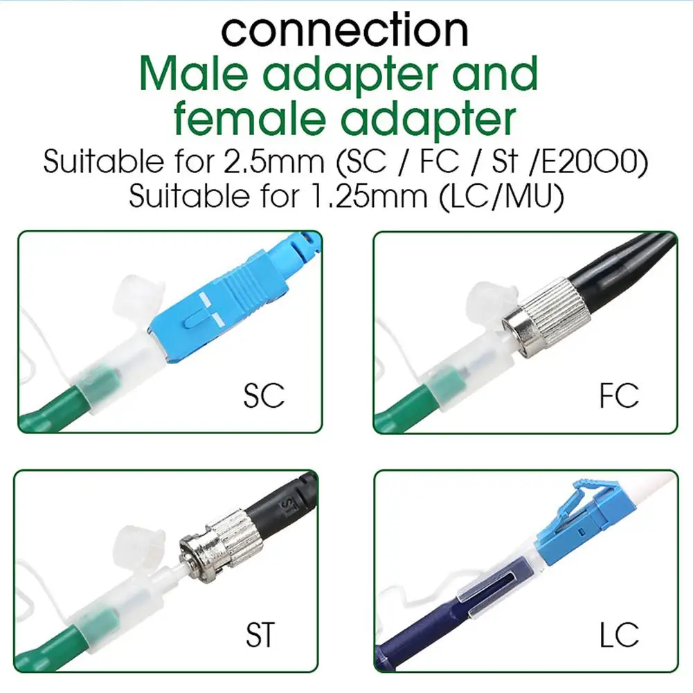 광섬유 클리너 펜, Lc Mu용 2.5mm, Sc Fc St 커넥터용 1.25mm, 광학 스마트 청소 도구