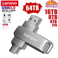 Lenovo 16TB U Disk Mini Pen Drive USB Memory New USB Flash Drives 8TB 2TB TYPE C High Speed Usb 3.1 Waterproof Pendrive Metallic