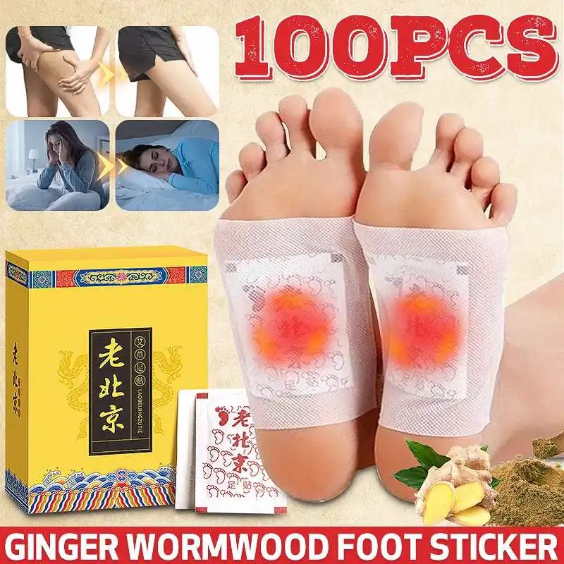 

100PCS Detox Foot Patch Stickers Foot Pads Slimming Foot Patches Remove Toxin Improve Sleep Weight Loss Pads Foot Sticker