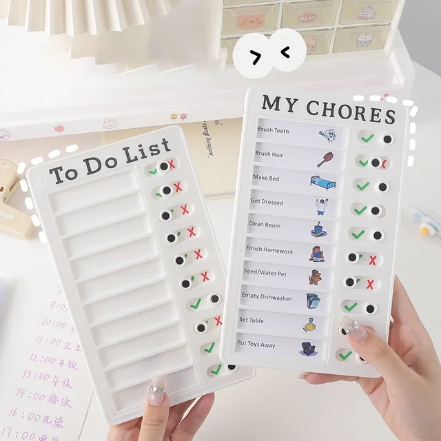 Self Discipline Check List Sticky Notes Daily Weekly Monthly Planner Memo Pad Kawaii Stationery Notepad Office School Supplies 3