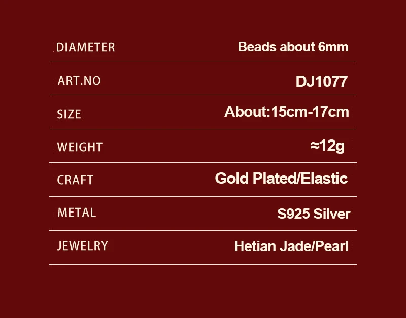 Hotan Jaspis String Damen S925 Silber vergoldete Perle 6mm Südrot Armband Perle Luxus Premium Geschenk – Detail 4