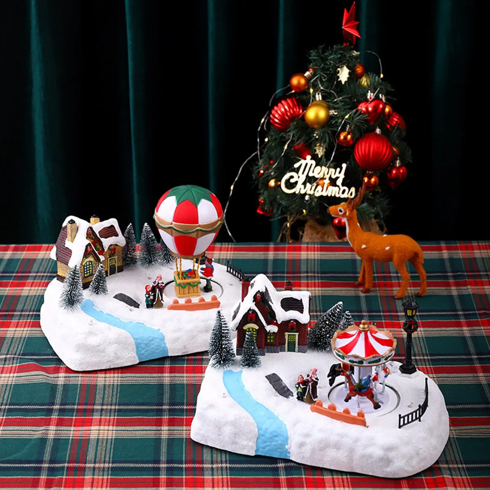 

Christmas House, Lighted Christmas Decoration, Musical Decors Playground