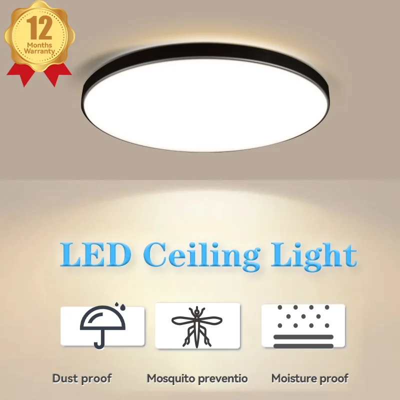 Lámpara de techo Led ultradelgada, Panel moderno de 15W, 20W, 30W, 50W y 72W, accesorios de iluminación interior para sala de estar y dormitorio
