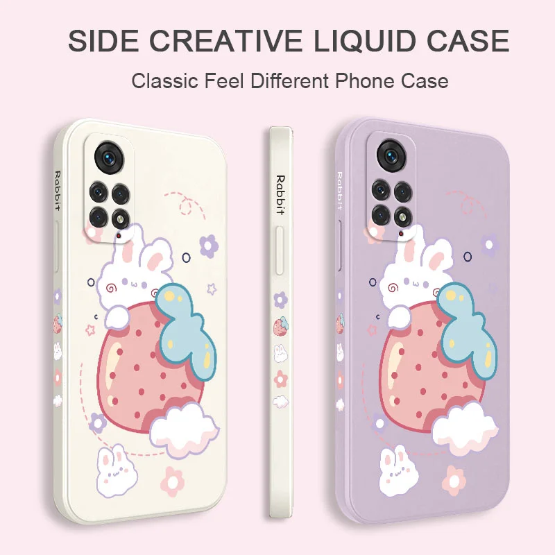 Strawberry Rabbit Phone Case - Cute Cartoon Design Cover