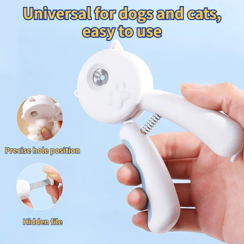 Pet Nail Clippers, Professional Anti-splashing Dog And Cat Nail Clipper With Hiding File, Pet Grooming Supplies