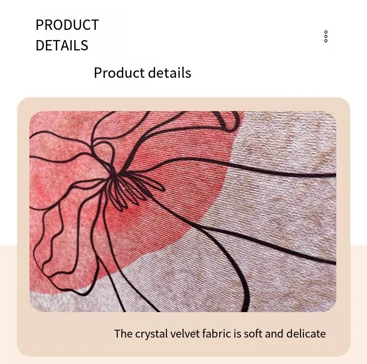 Description Picture 5 of item40*60CM Modern New Chinese Carpet Crystal Velvet Living Room Coffee Table Blanket Simple Light European Chinese Wind Sand Mat
