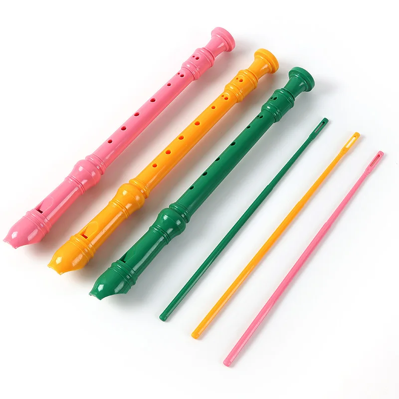 1Pc 8 Holes Plastic Recorder Long Flute German-Style Treble Creative Flutes ABS Beginner Student Clarionet Colorful Instrumens