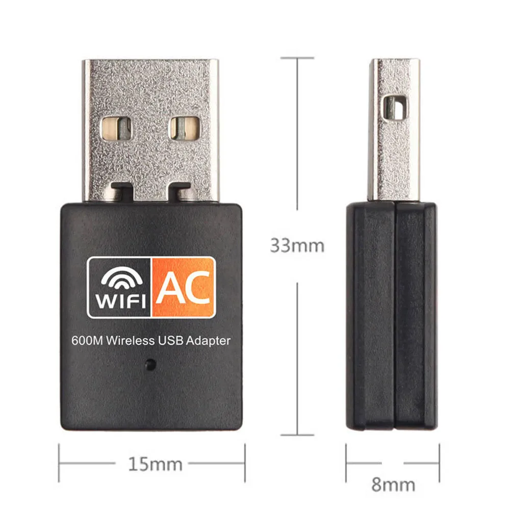 USB WiFi 어댑터 600Mbps 2.4G 5G WiFi 안테나 듀얼 밴드 802.11b/n/g/ac 미니 무선 컴퓨터 네트워크 카드 수신기
