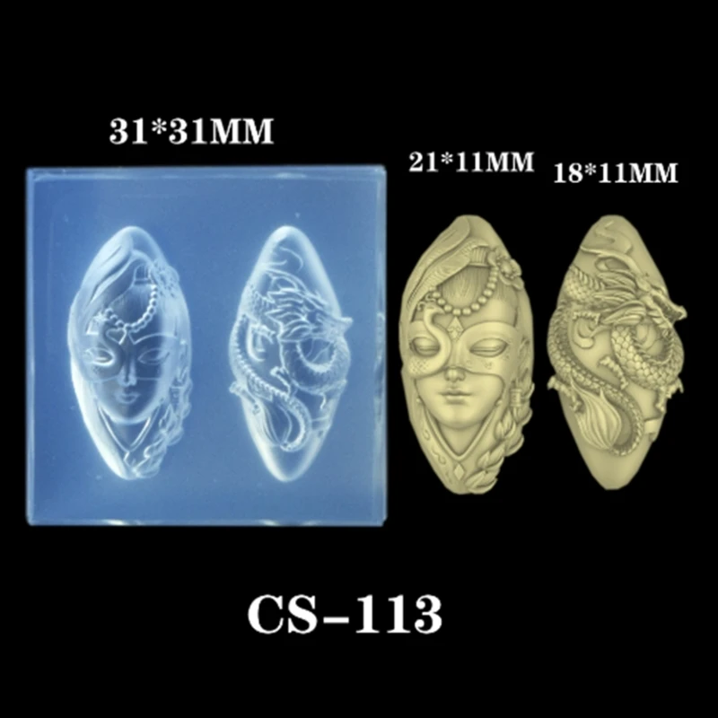 DIY Dragon Sticker Mold Creative Nails Art Mould Decorations for Manicurist