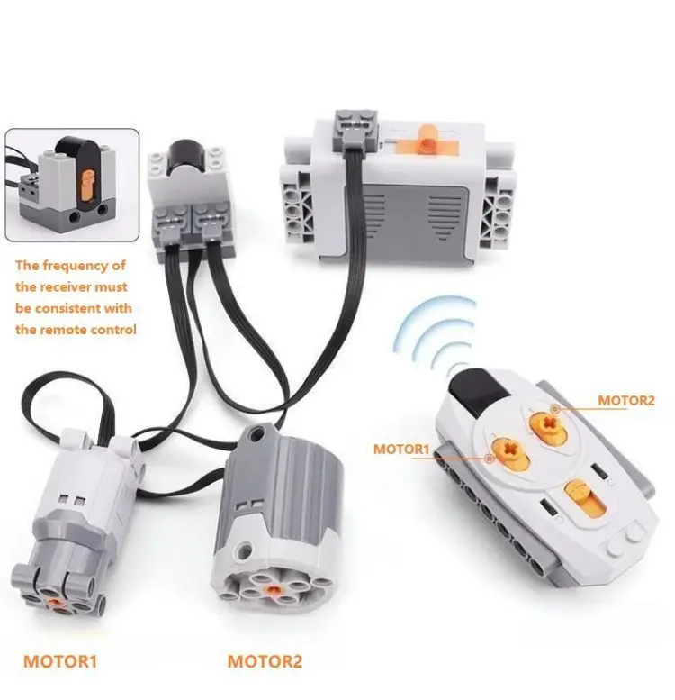 Technische Elektronische Bausteine MOC Umbau-Zubehör Mikromotor RC Power Functions Teile Kreative DIY Auto-Bausteine Spielzeug – Detail 14
