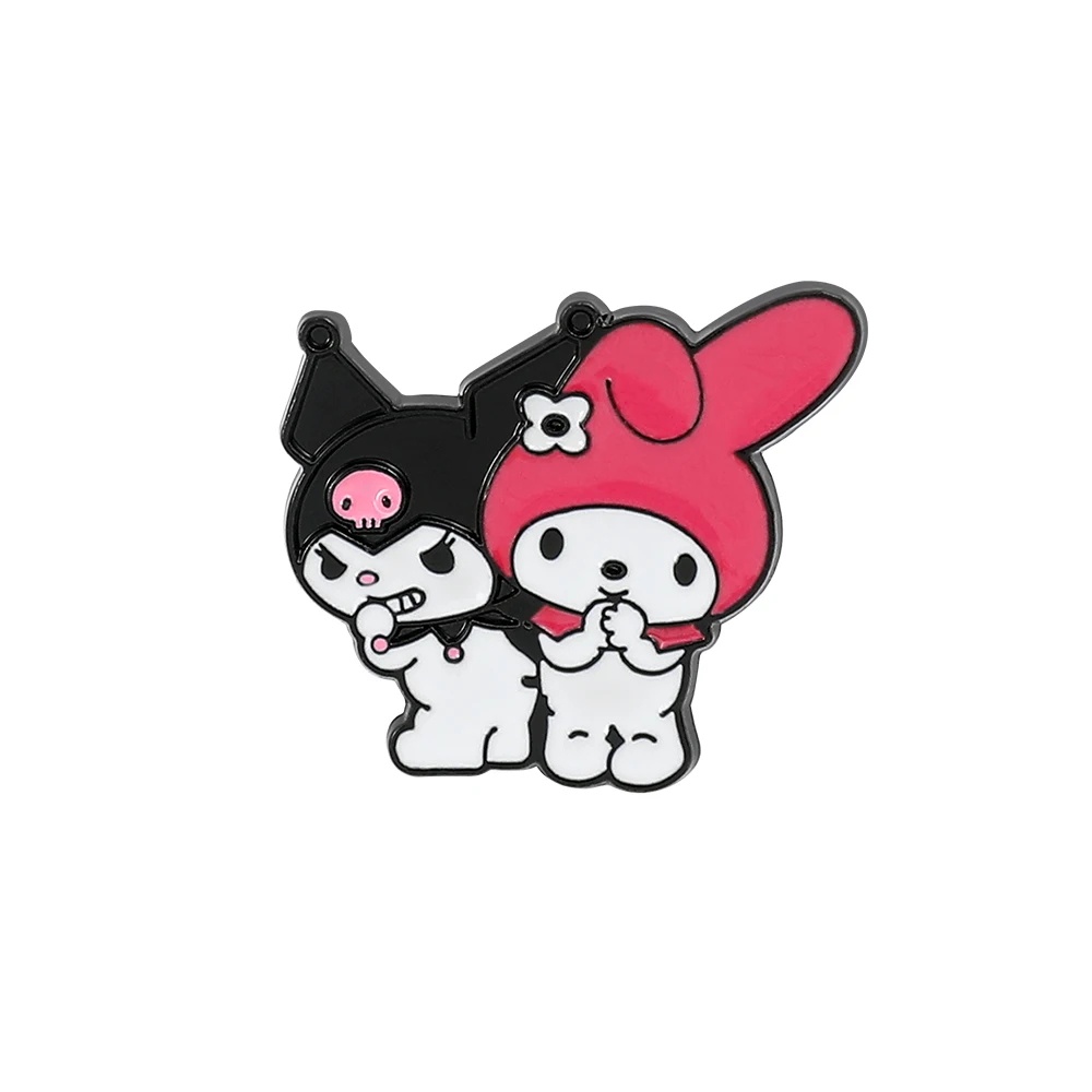 Sanrio Anime Hello Kitty Spille smaltate per giacca Badge Pin Accessori Cartoon Cute Kuromi Melody Cannella Spilla in metallo Gioielli