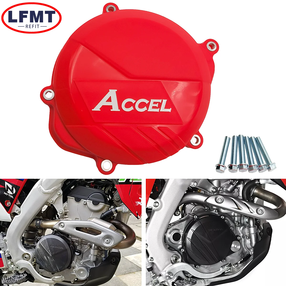 Clutch Cover Protector Honda CRF450R '10-'16 '04 Red