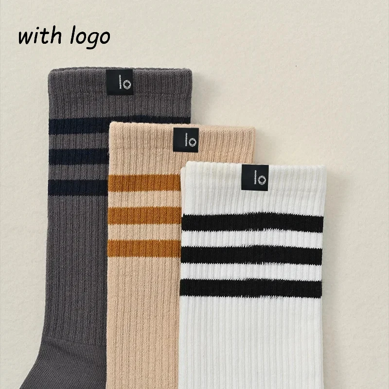 

LO Yoga Striped Casual Cotton Socks Comfort and Soft Sports Running Yoga Wicking Sweat Breathable Soft Mid-tube Socks for Women
