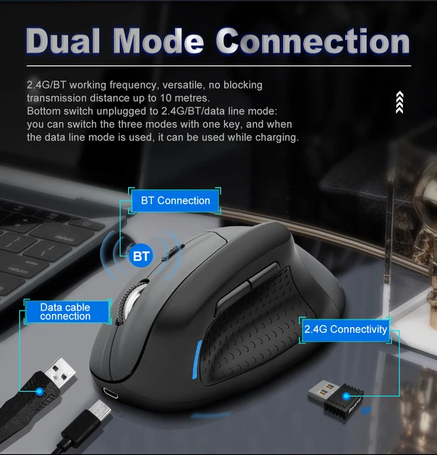 Mouse ergonomico verticale R-Go He wireless per mancini - R-Go Tools