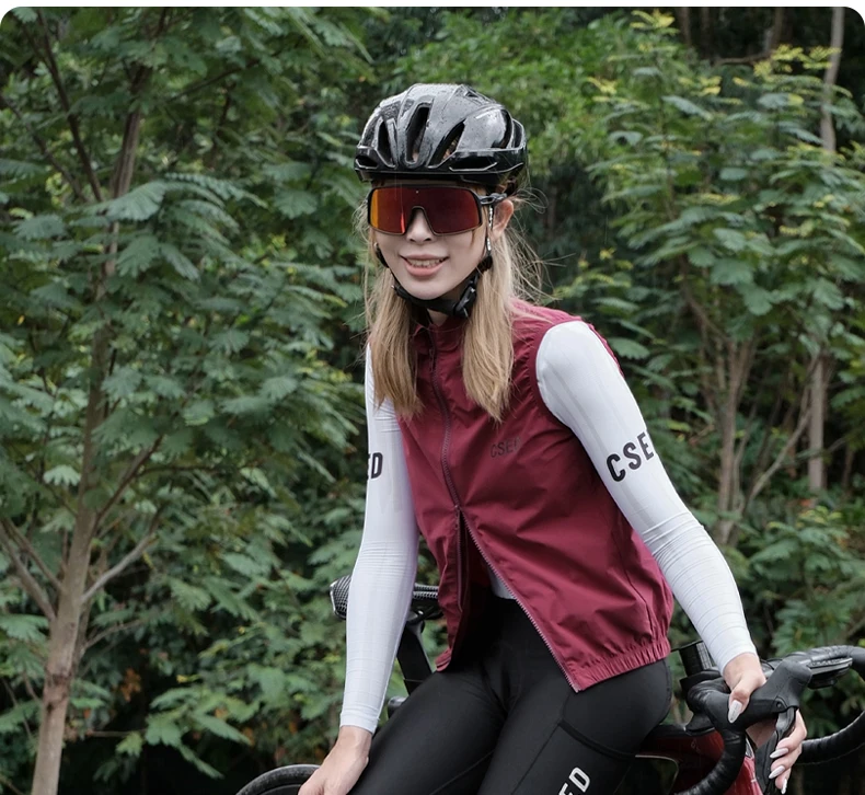 CSED Radtrikot, ärmellose Weste, winddicht, wasserabweisend, Fahrradbekleidung, schnell trocknend, leicht, weich, zum Reiten, für Männer und Frauen – Detail 20
