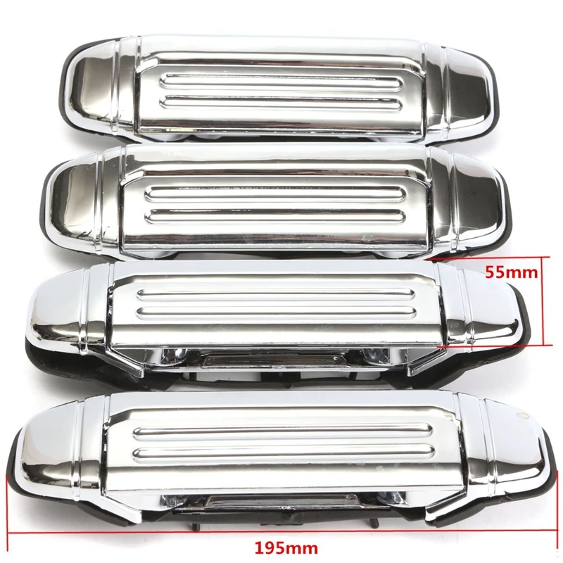 4pcs/sets For Mitsubishi Pajero 2 Accessories Chrome Door Handle V31 V32 V33 V43 V44 V45 V46 1992-1997