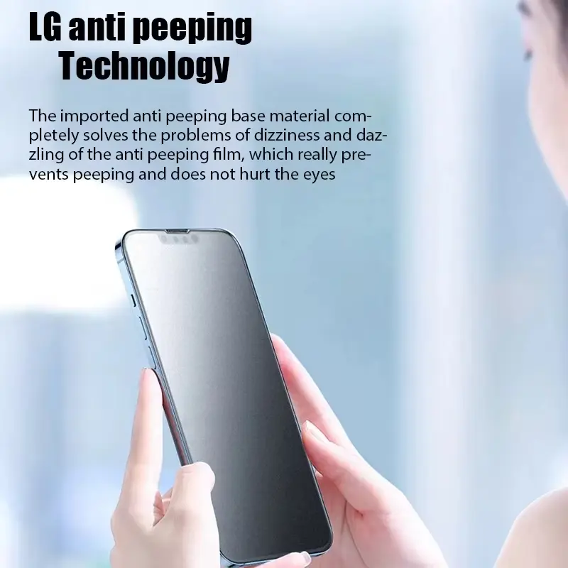 1-5PCS Matte Privacy Screen Protectors For iPhone 17 Pro Max 16 15 18 14 13 12 11 17 Air XR XS 7 8 Plus SE Anti Spy Ceramic Film - Image 3