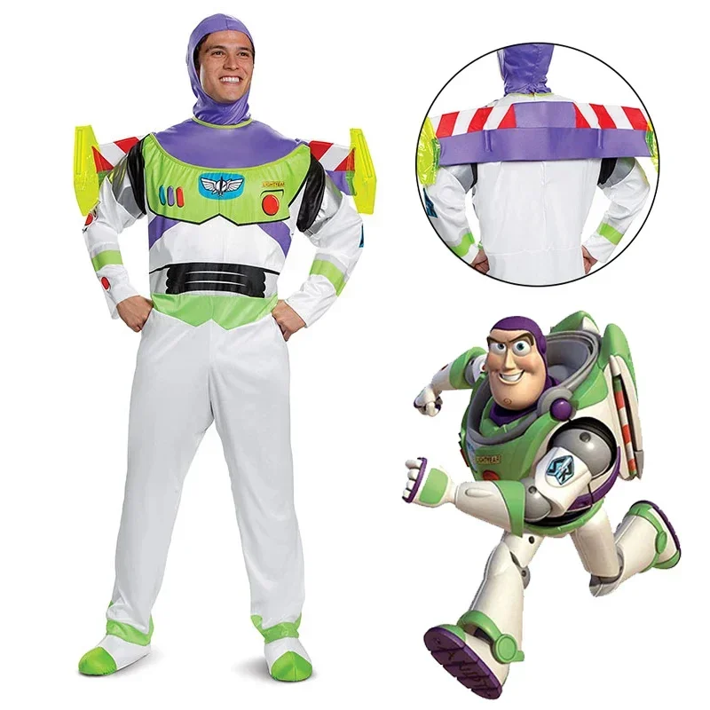 Adult Toy Story Buzz Lightyear Cosplay Costume Bodysuit Wing Suit Halloween Party Cosplay Costumes Jumpsuits for Women Men