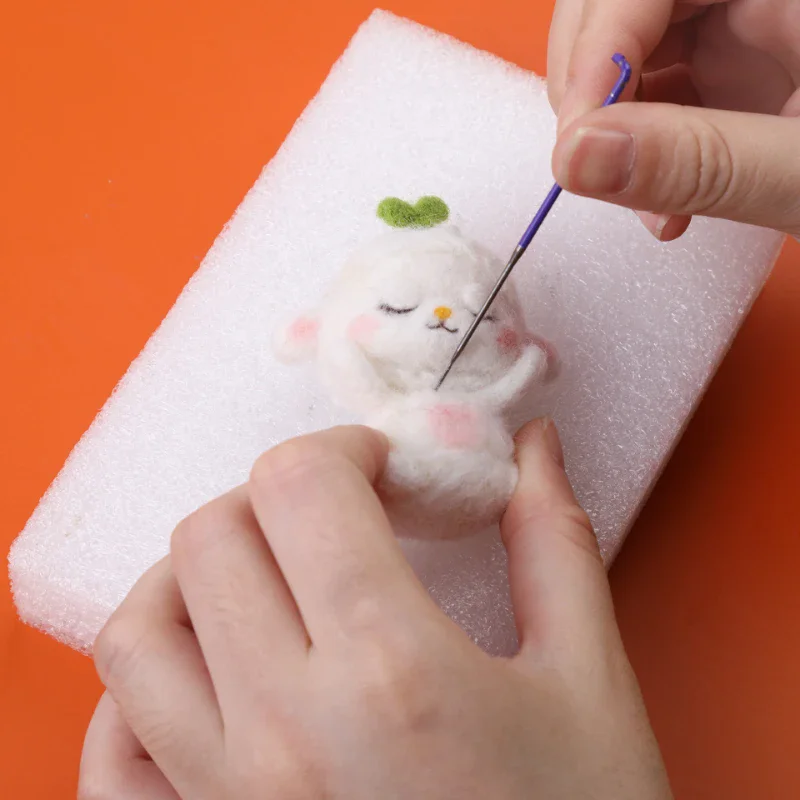 36 Colors Wool Needle Felting Tools Plastic Storage Box Wool Felt Toys Making Fabric Materials Handcraft For DIY Beginners needle felting kit wool felting kit