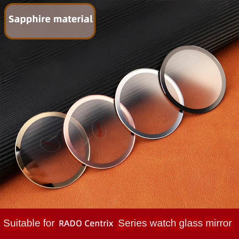 

Sapphire glass mirror rose gold edge for RADO glass Centrix watch mask mirror scratch resistant gold silver black accessories