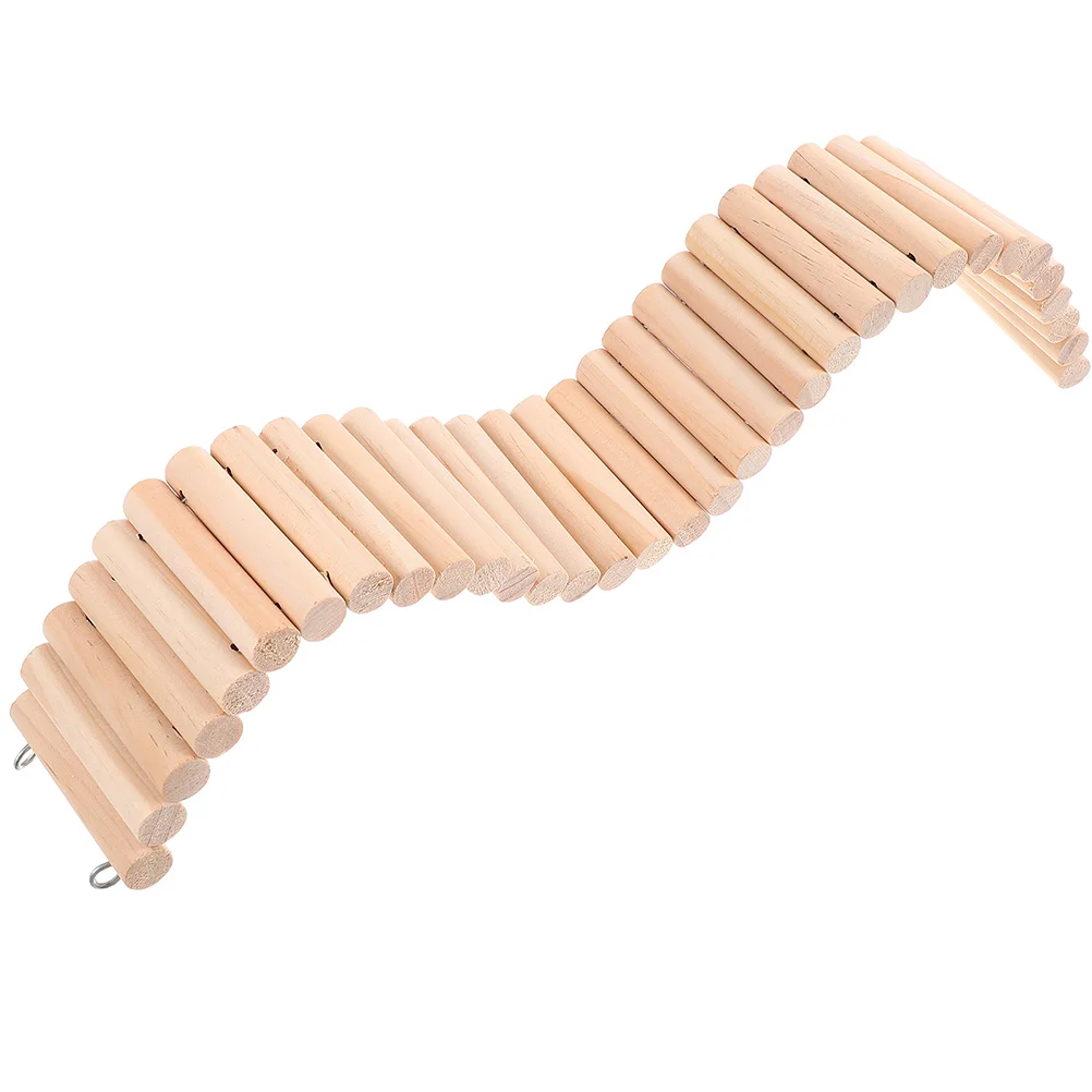 

Flexible Hamster Wooden Bridge Rat Ladder Toys Chinchilla Cage Landscaping Ladders Playset