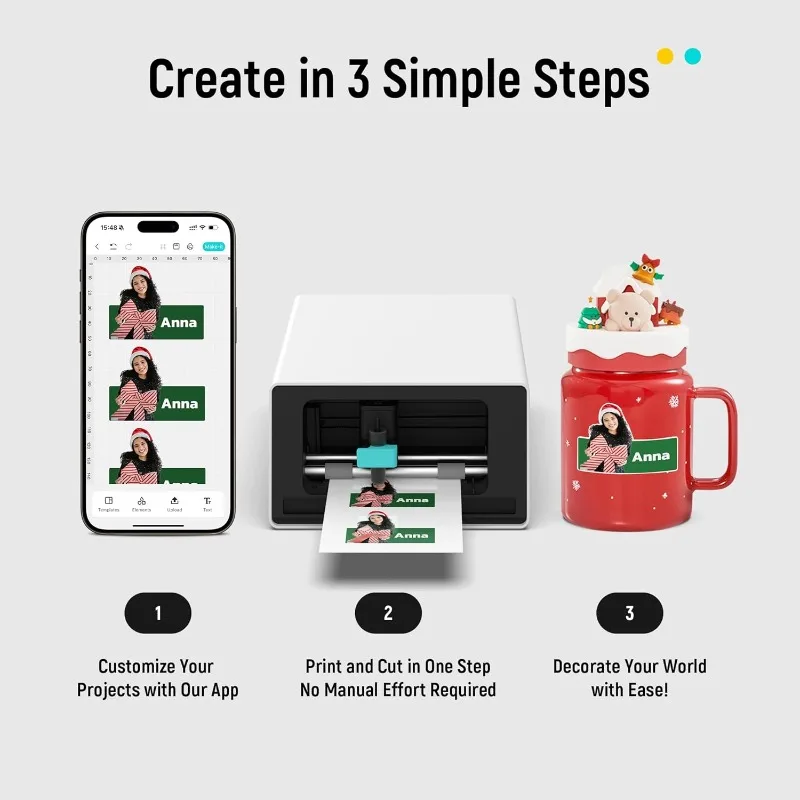 PixCut S1 All in One Sticker Maker Machine Thermal Dye Sublimation ...