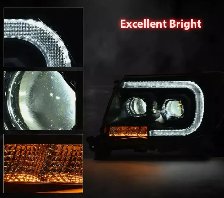 Waterproof Headlight Front Lamps Head Lamps Head Light USA Black for tacoma 2005 2006 2007 2008 2009 2010 2011