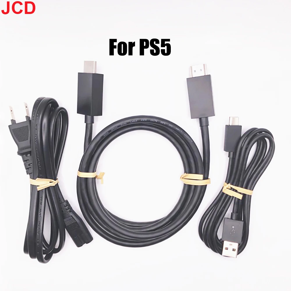 JCD-cable de datos Original para PS5, controlador de configuración, Cable  USB, Cable de alimentación Compatible con Cable de vídeo HD, 1 unidad