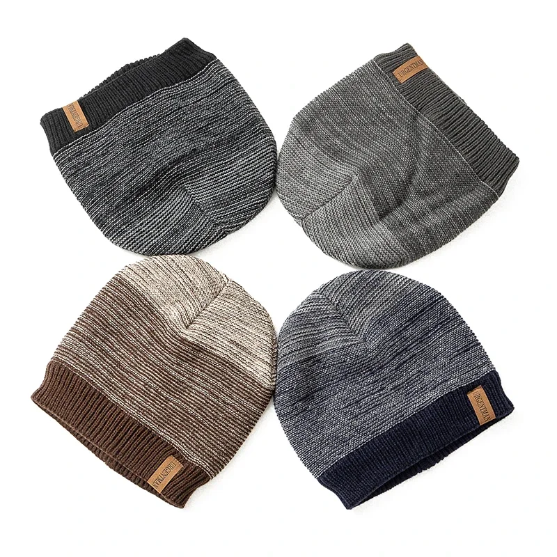 Hot Sale Unisex Winter Hats Casual Warm Beanie Cap For Men Women Letter Label Fashion Winter Knitted Hats