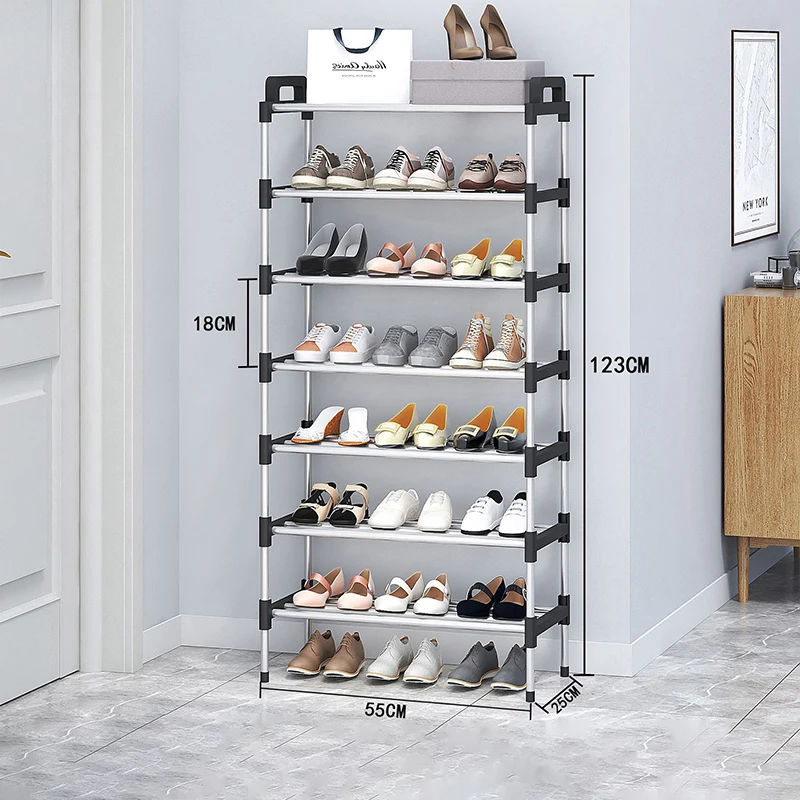 3-7Floor Simple Shoe Rack Multi Layer Dustproof Household Doorstep Shoe Cabinet Storage Space Saving Assembly Of Small Rack shoe rack