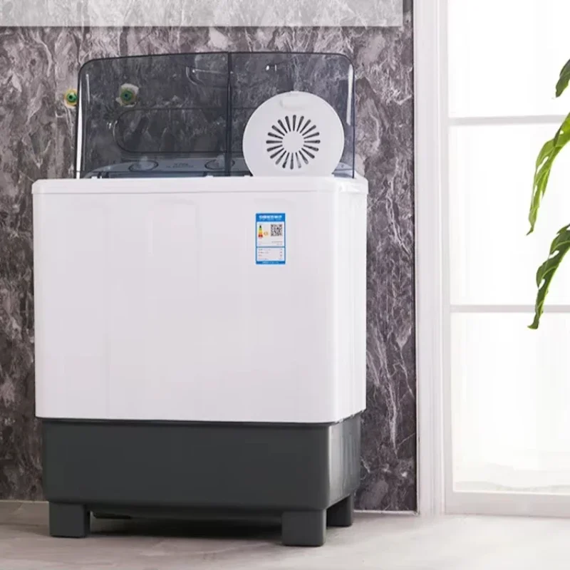 Household washing machine semi-automatic double barrel double bar large capacity full pulsator spin dryer 2