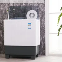Household washing machine semi-automatic double barrel double bar large capacity full pulsator spin dryer 2