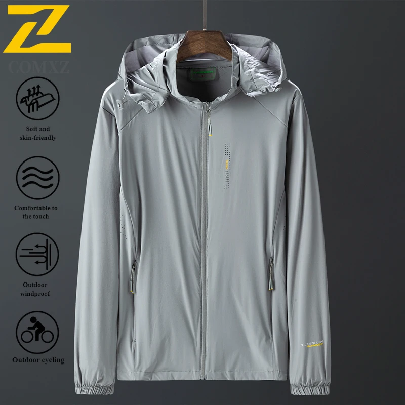 Men's Summer UV Protection Jacket Plus Size UPF50+ Extra Wide Breathable Fishing Skin Coat for Outdoor Sport Sunscreen clothing