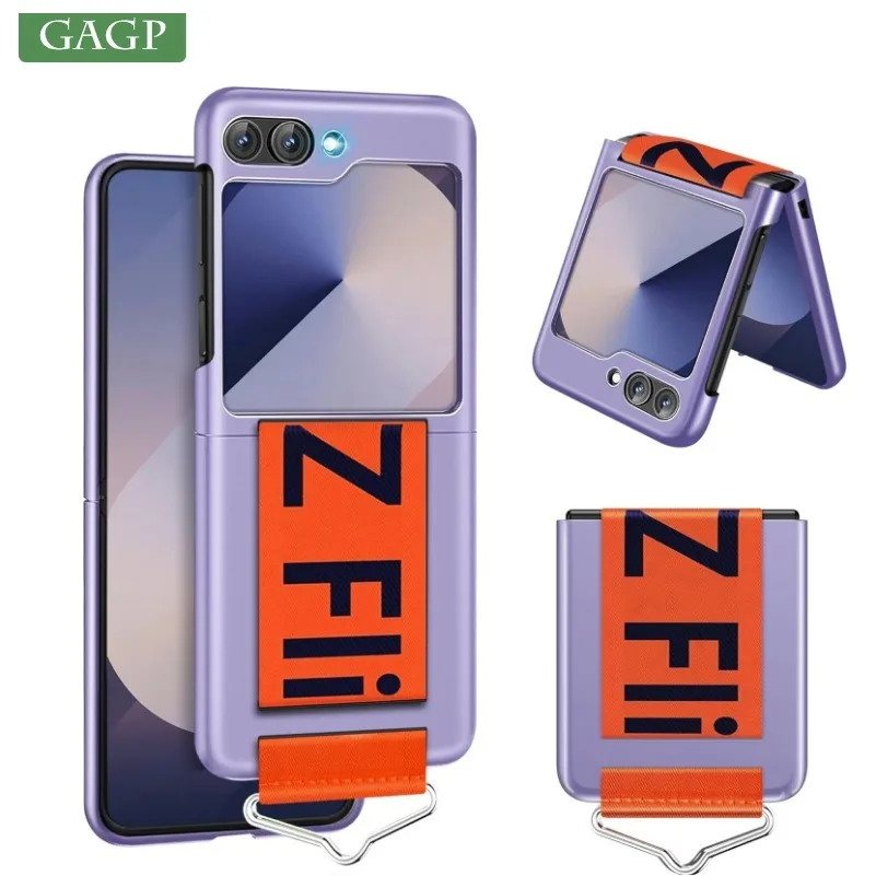 Sleek Shockproof Strap Case with Ring Holder for Samsung Galaxy Z Flip Series
